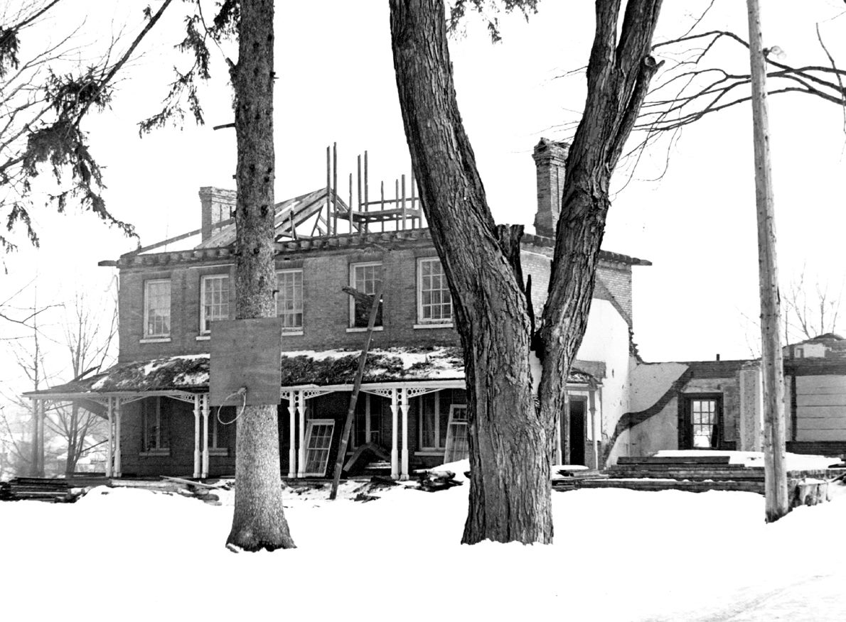 The home being torn down in the winter of 1961-62