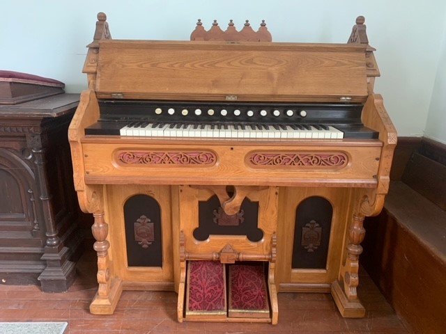 Organ is on display in the Fifth Line United Church at the Uxbridge Historical Centre