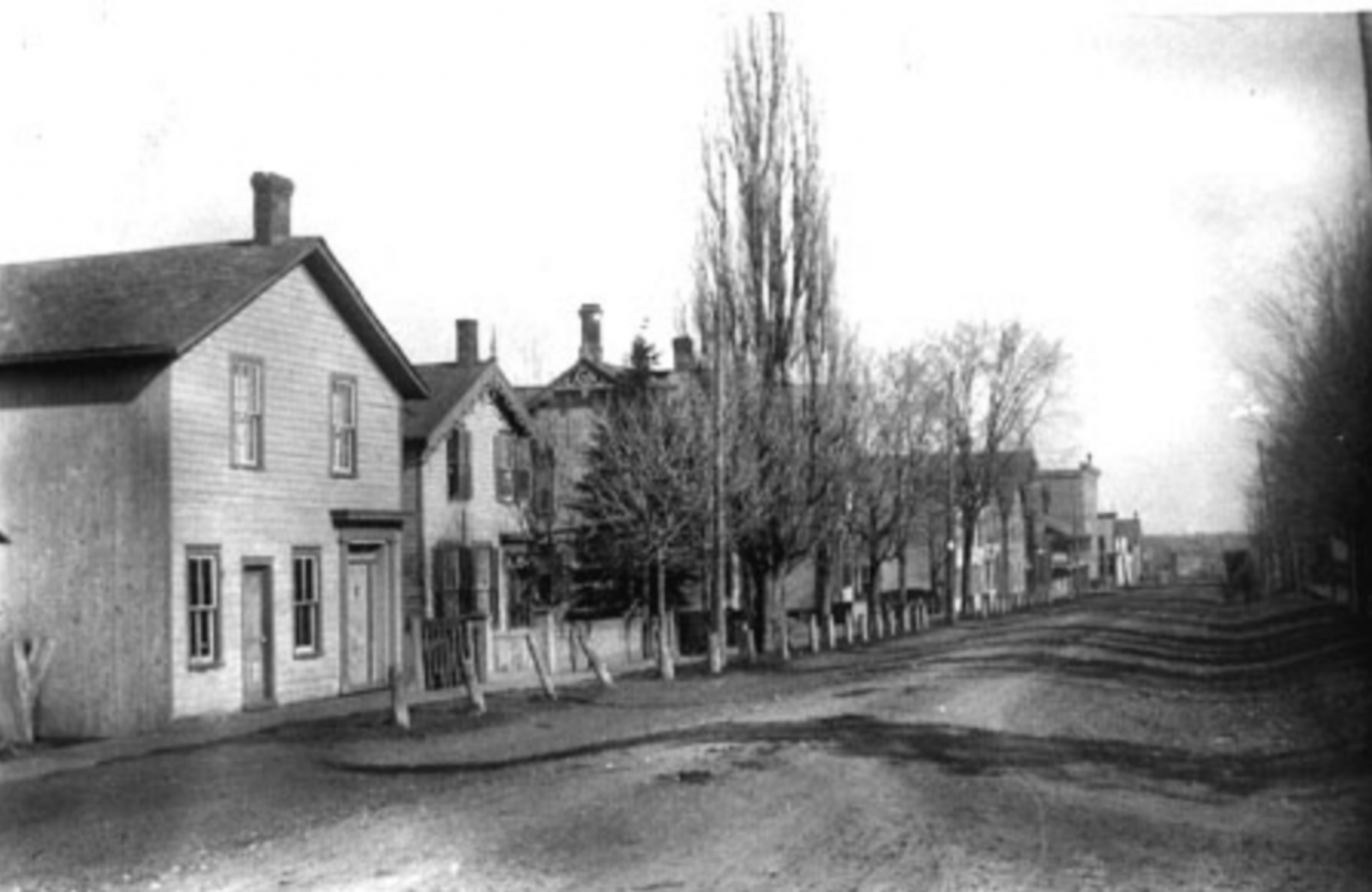 Main Street South looking North Towards Brock Street E in the late 1800's