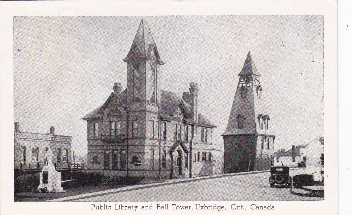 Public Library and Bell Tower. Photo courtesy of scugogheritage.com by J. Peter Hvidsten