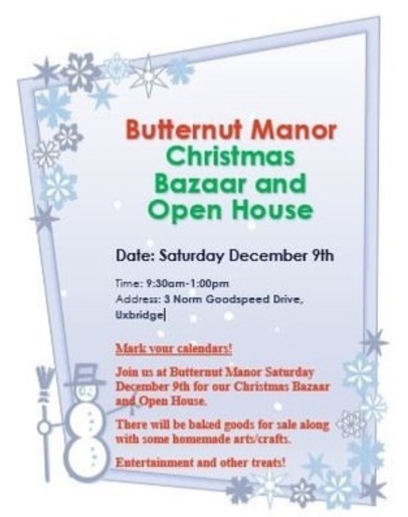 Butternut Manor Christmas Craft Show